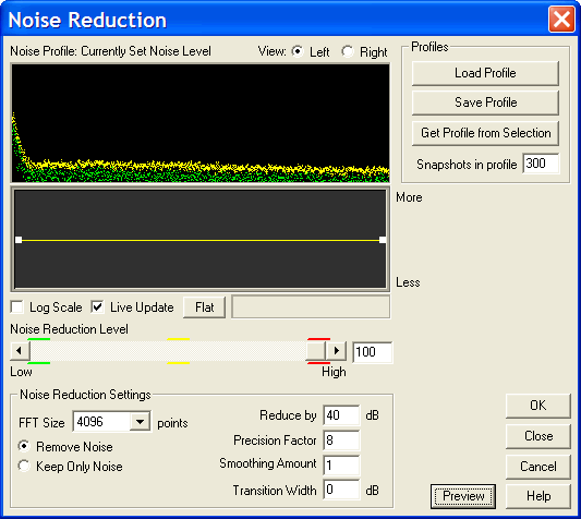 Cool Edit 2000 - Noise Reduction