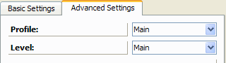 MainConcept Reference - MPEG-2 - Advanced - Profile & Level